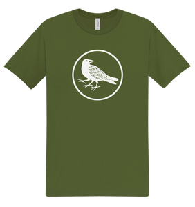 Yatagarasu (Three-Legged Crow) (White Ink) - Premium - Unisex T-Shirt