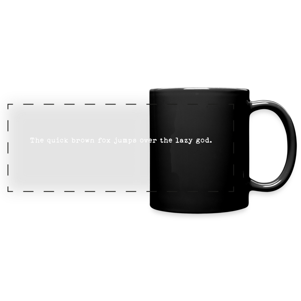 Alphabet Koan - Black Panoramic Mug - black