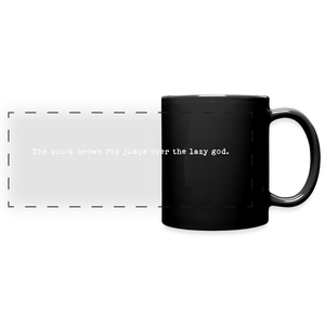 Alphabet Koan - Black Panoramic Mug - black